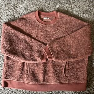 Madewell Sherpa Pullover Sweatshirt Xlarge‎